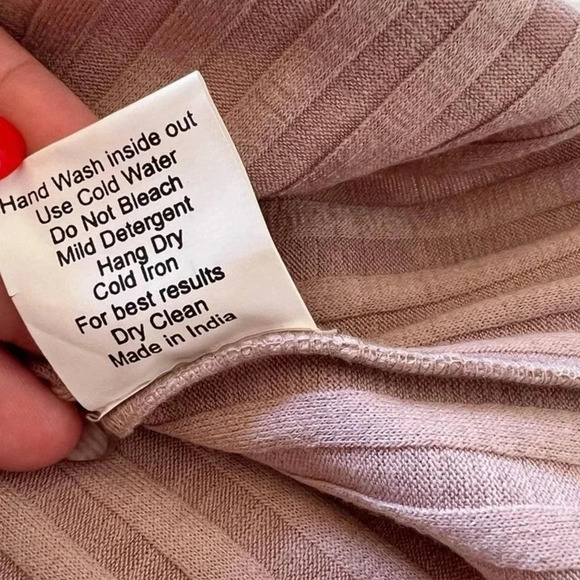 Anthropologie KAS New York Textured Ribbed Lace Dress Blush Pink Size M Medium - Picture 5 of 6